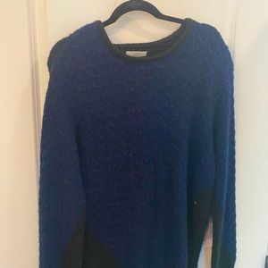 urban outfitters knitted navy and black sweater